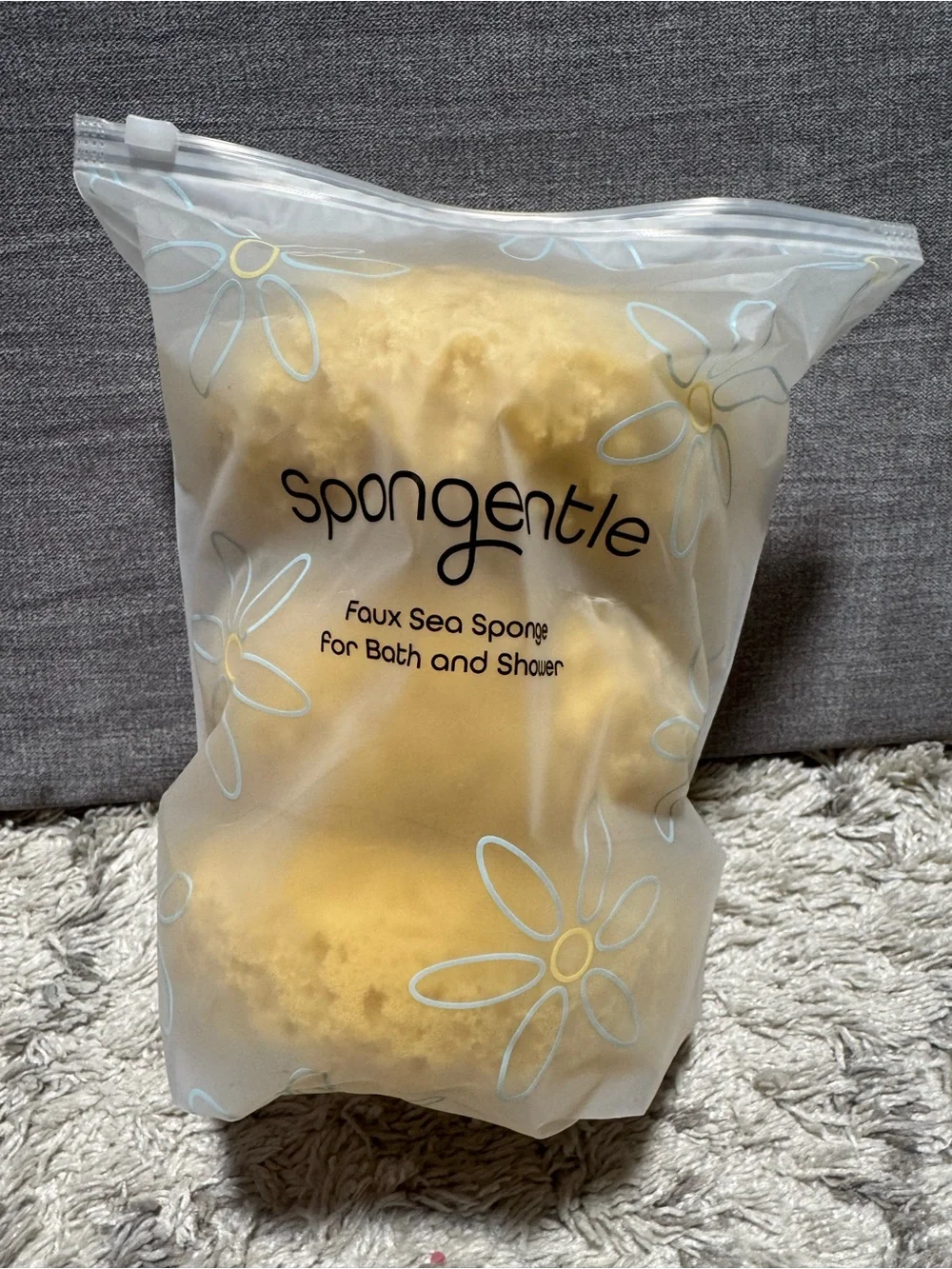 Faux Sea Sponge Loofah for Bath and Shower - Yellow (Pack of 3 in bag)
